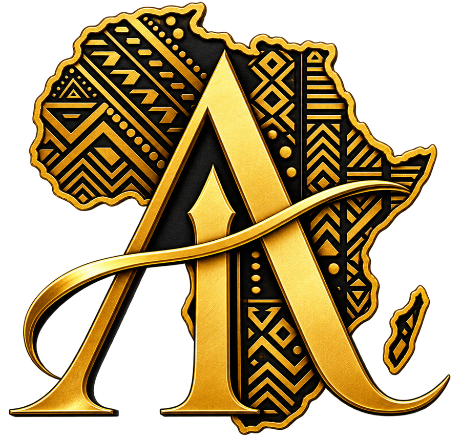 Afrika Labels gold heritage emblem